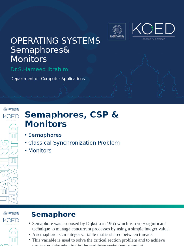 Semaphores and Monitors in OS | PDF | Concurrency (Computer Science ...