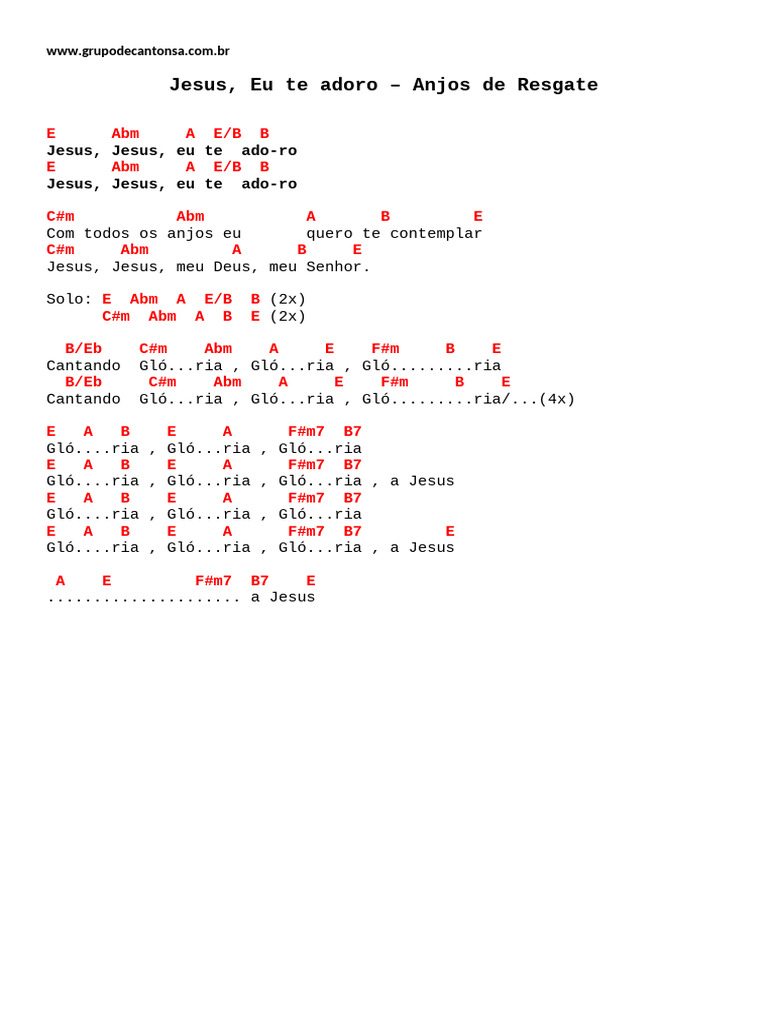 Letra da Música 