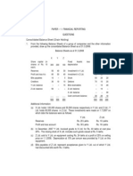 Paper - 1: Financial Reporting Questions Consolidated Balance Sheet (Chain Holding)