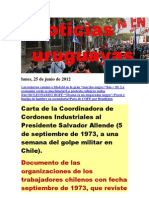 Noticias Uruguayas Lunes 25 de Junio Del 2012