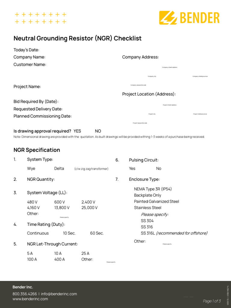 NGR Checklist Final | PDF | Electric Power | Electrical Engineering
