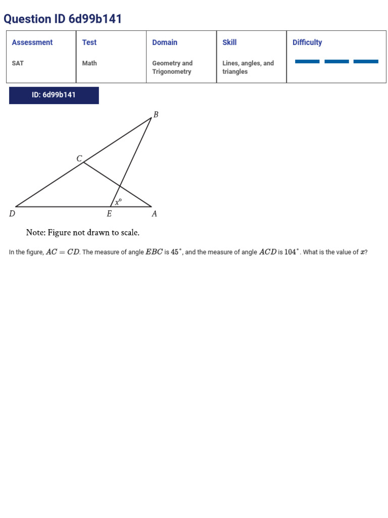 SAT Geometry and Trigonometry Questions | PDF | Triangle | Trigonometry