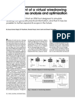 Development of A Virtual Wiredrawing Tool For Process Analysis and Optimization