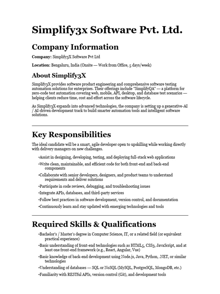 SImplify Jd | PDF | Software Development | Databases