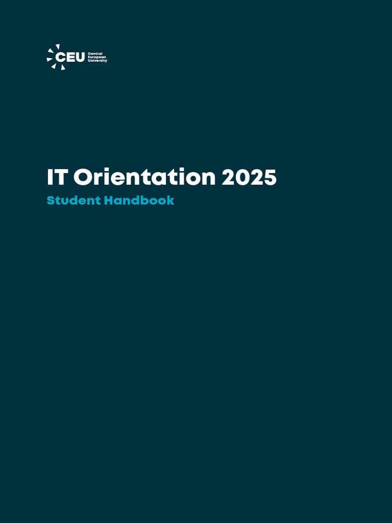 CEU IT Orientation Handbook 2025 | PDF | Microsoft Outlook | Password