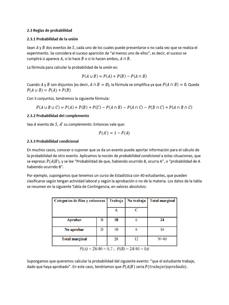 Reglas de Probabilidad y Ejemplos | PDF | Probabilidad | Conceptos ...