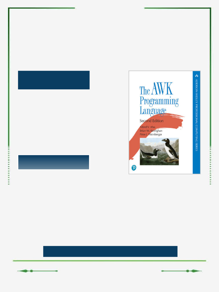 The AWK Programming Language, 2nd Edition Aho ebook long chapter ...