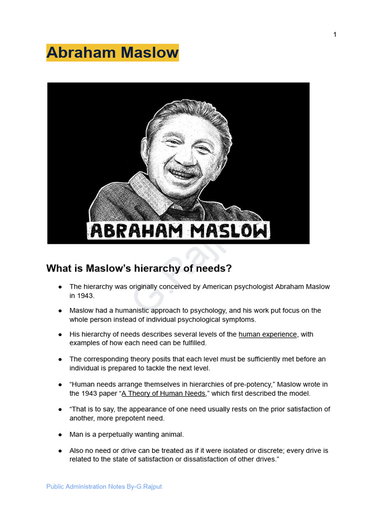 Understanding Maslow's Hierarchy of Needs | PDF | Motivational | Motivation
