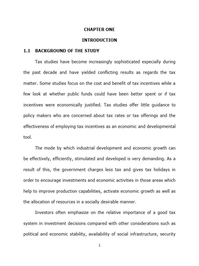 Tax Incentives Catalyst for Industrial Development and Economic Growth ...