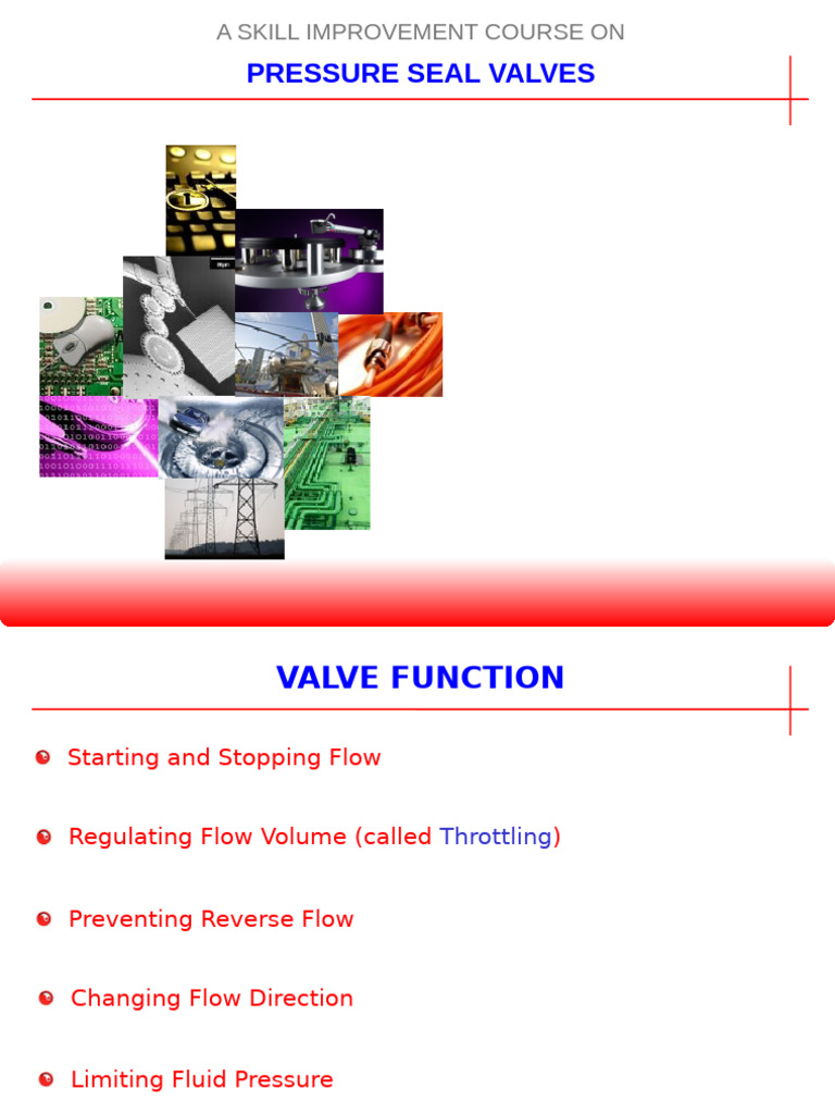 Pressure Seal Valve Training Course | PDF | Valve | Gas Technologies