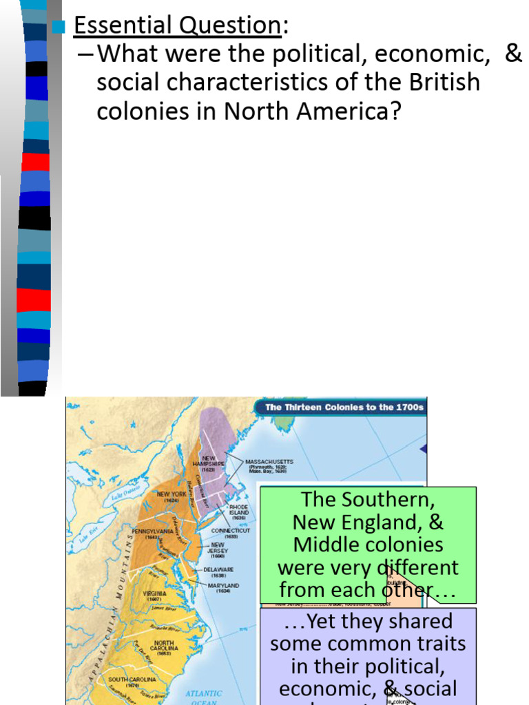 Characteristics of British Colonies in America | PDF | Thirteen ...