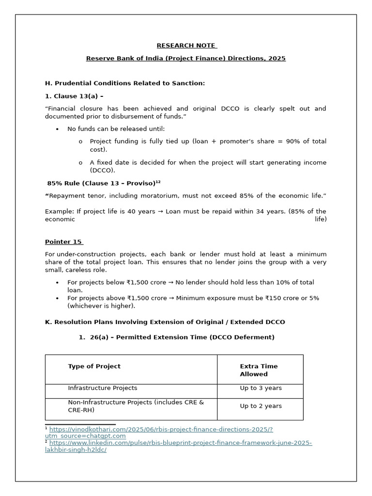 Research Note ; Project Finance | PDF