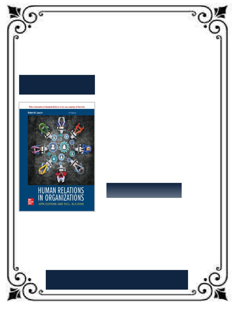 Human Relations in Organizations: Applications and Skill Building, 12th ...