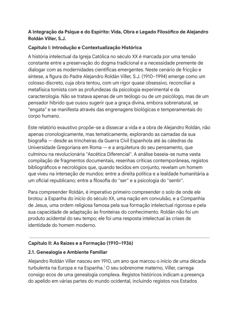 Vida e Legado de Alejandro Roldán Viller | PDF | Teologia | Psicologia