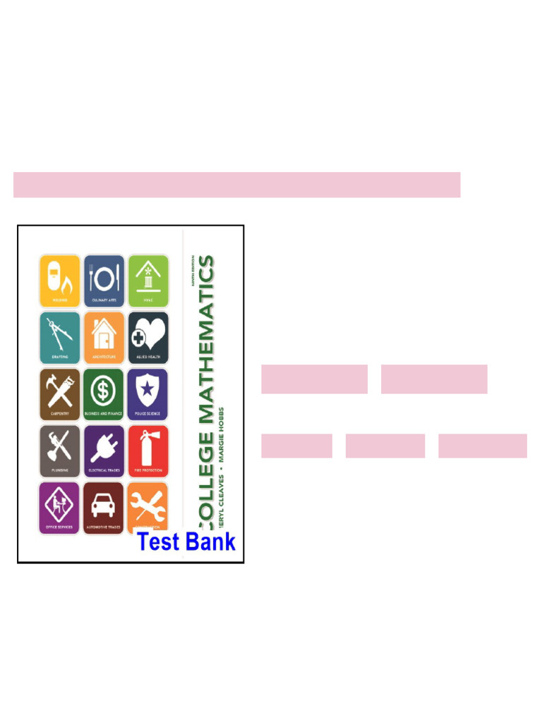 College Mathematics 9th Edition Cleaves Test Bank full | PDF | Question ...