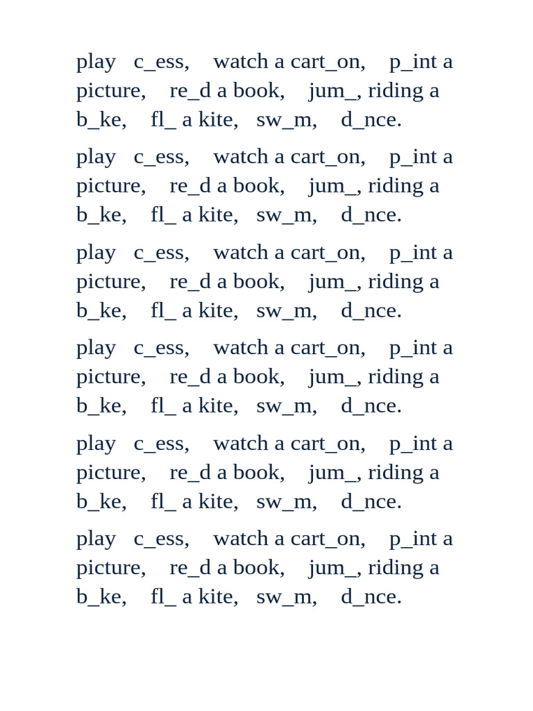 Fun Activities for Kids | PDF