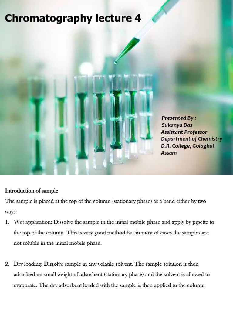 Chromatography Lecture 4 | PDF | Chromatography | Elution