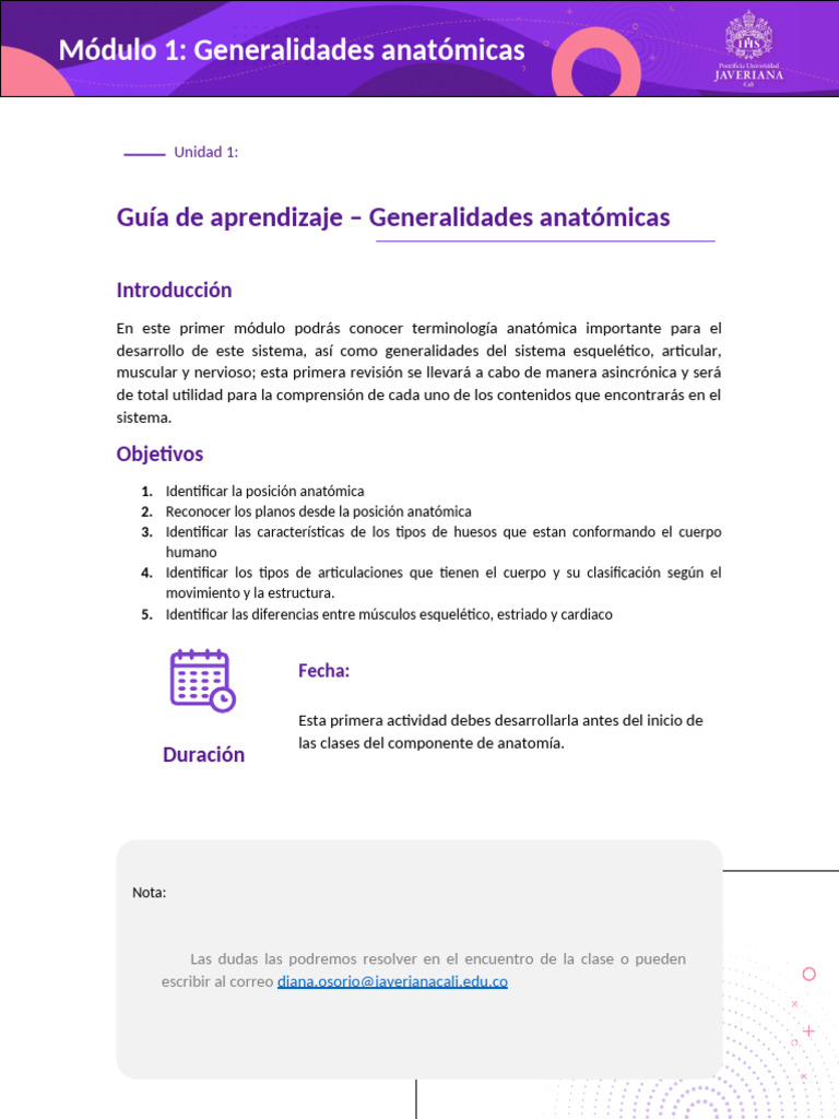 Generalidades Anatómicas Esenciales | PDF | Articulación | Músculo