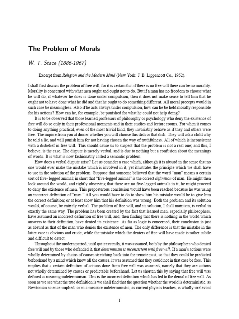 Free Will and Moral Responsibility | PDF | Free Will | Indeterminism