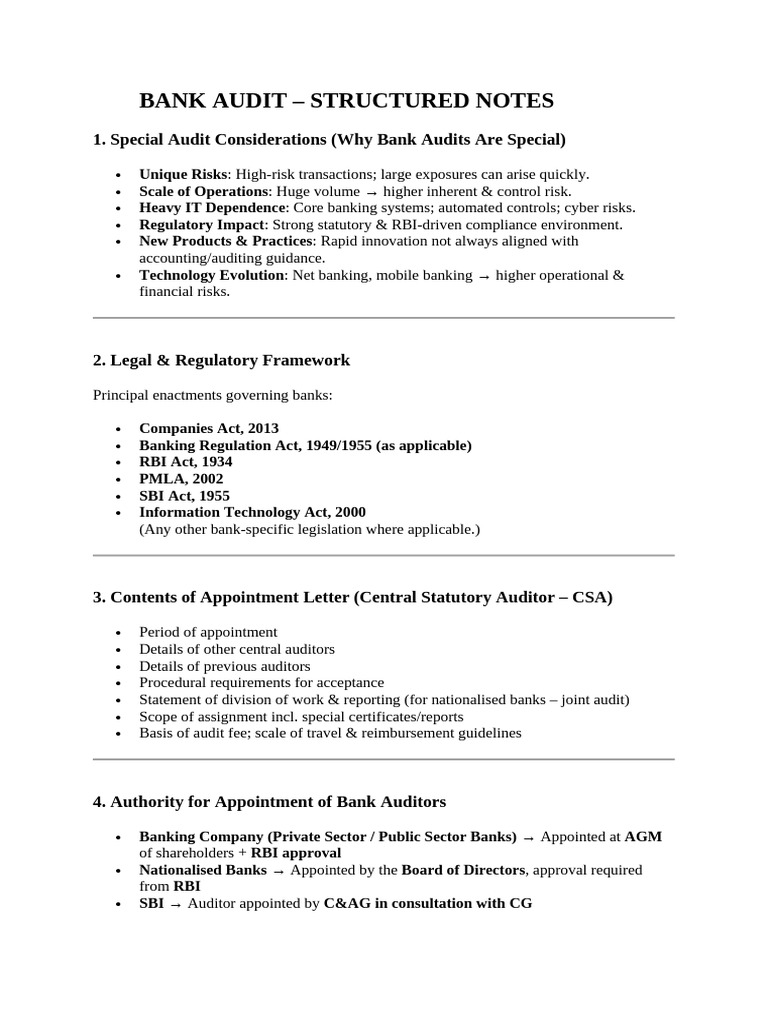 Bank Audit Considerations & Controls | PDF | Credit Card | Audit