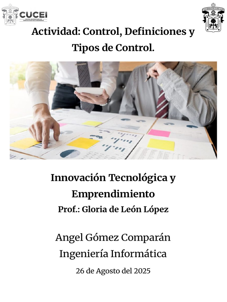 Control, Definiciones y Tipos de Control. | PDF | Planificación