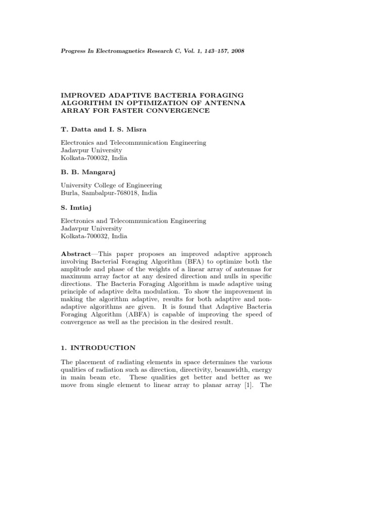 Improved Adaptive Bacteria Foraging Algorithm in Optimization of ...