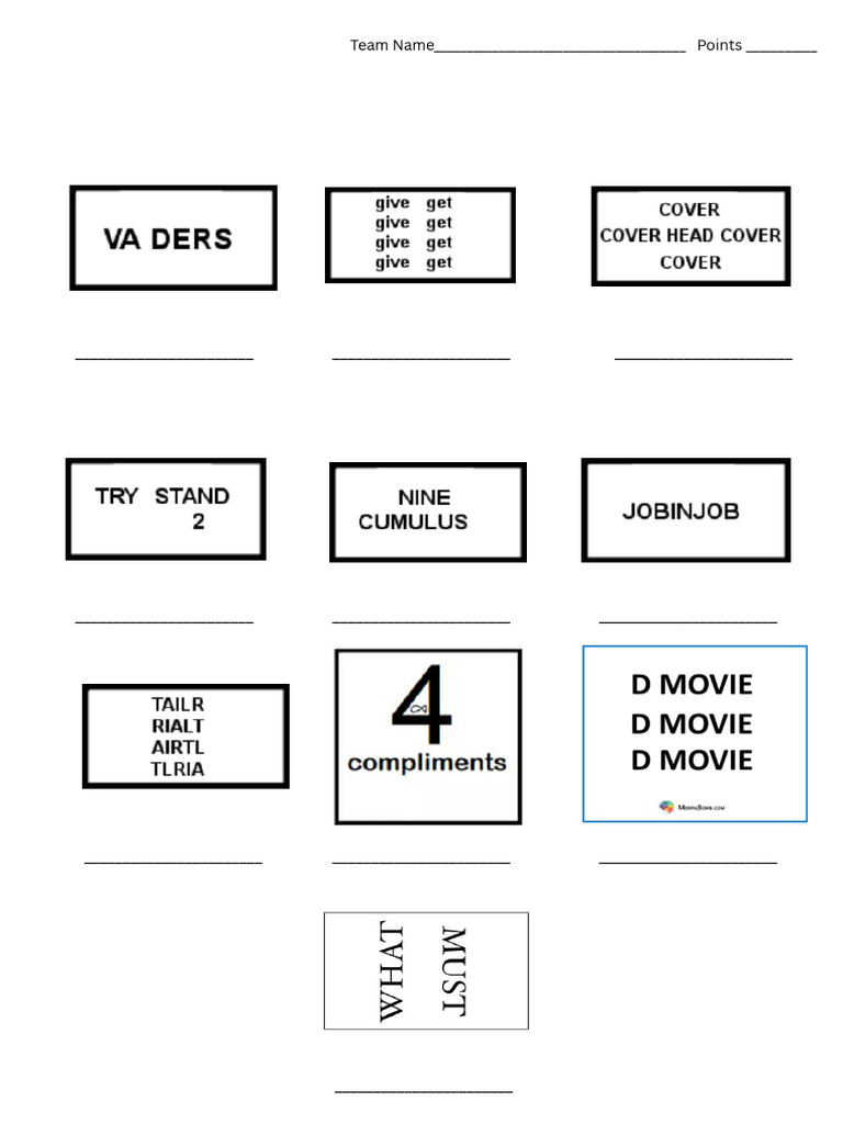 Team Points Tracking Sheet | PDF