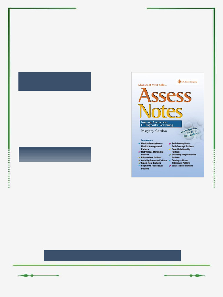 Assess Notes Marjory Gordon ebook available instantly | PDF | Medical ...