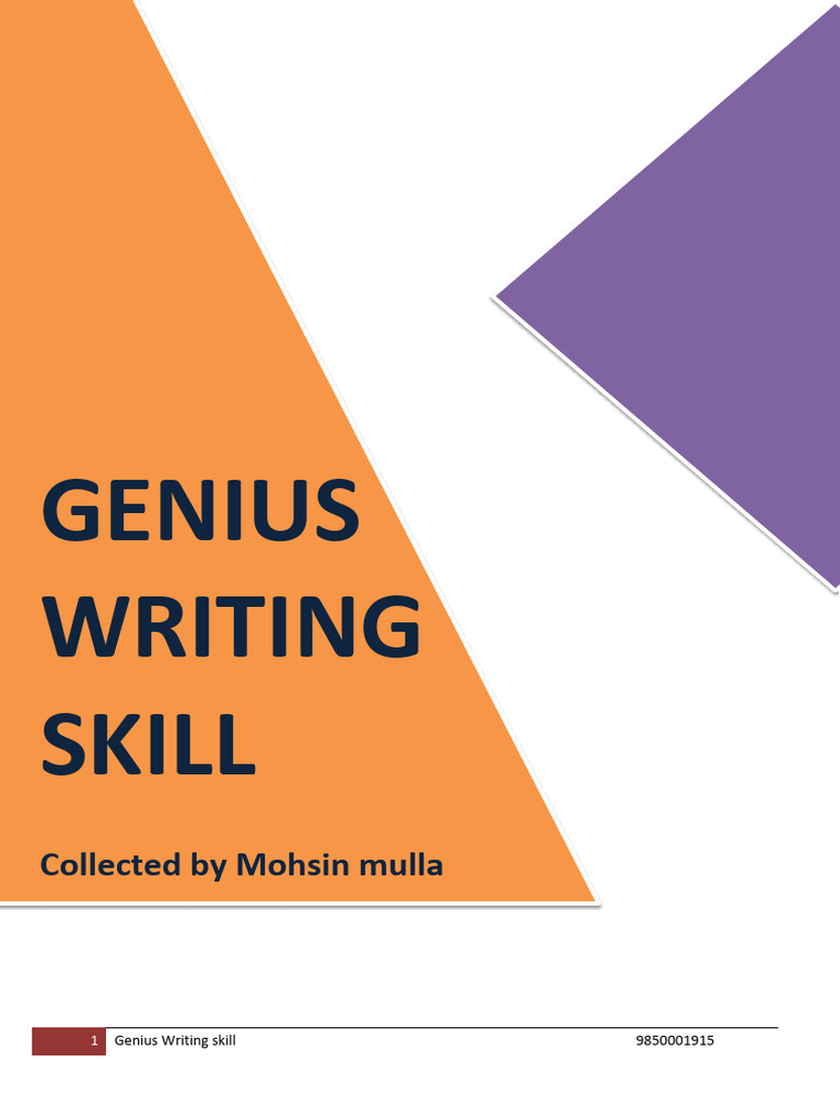 Genius Writing Skills Guide | PDF | Organ Transplantation | Literacy