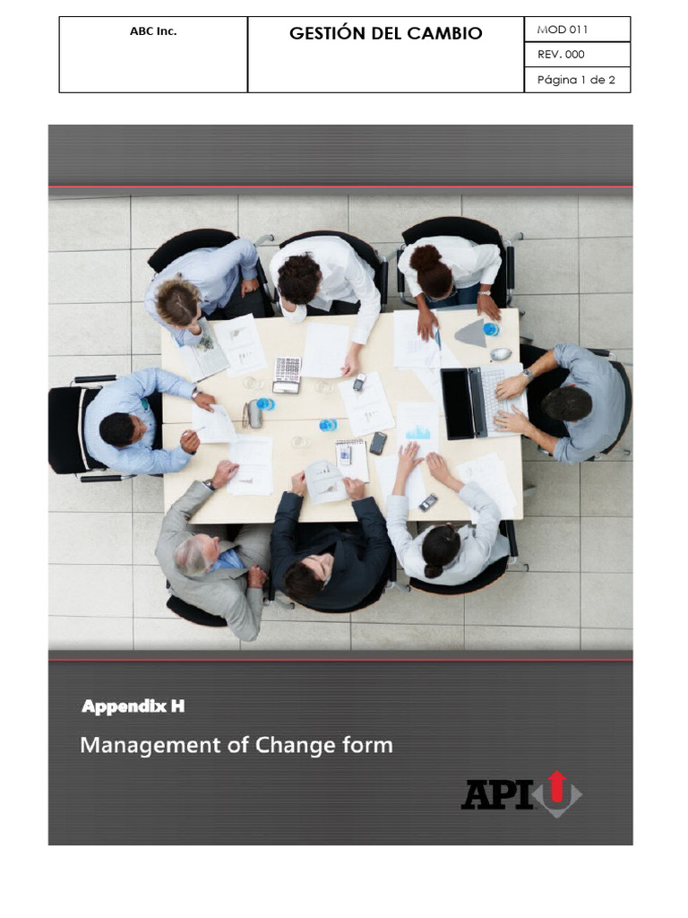 Appendix H - Management of Change Form - ESPAÑOL | PDF | Business
