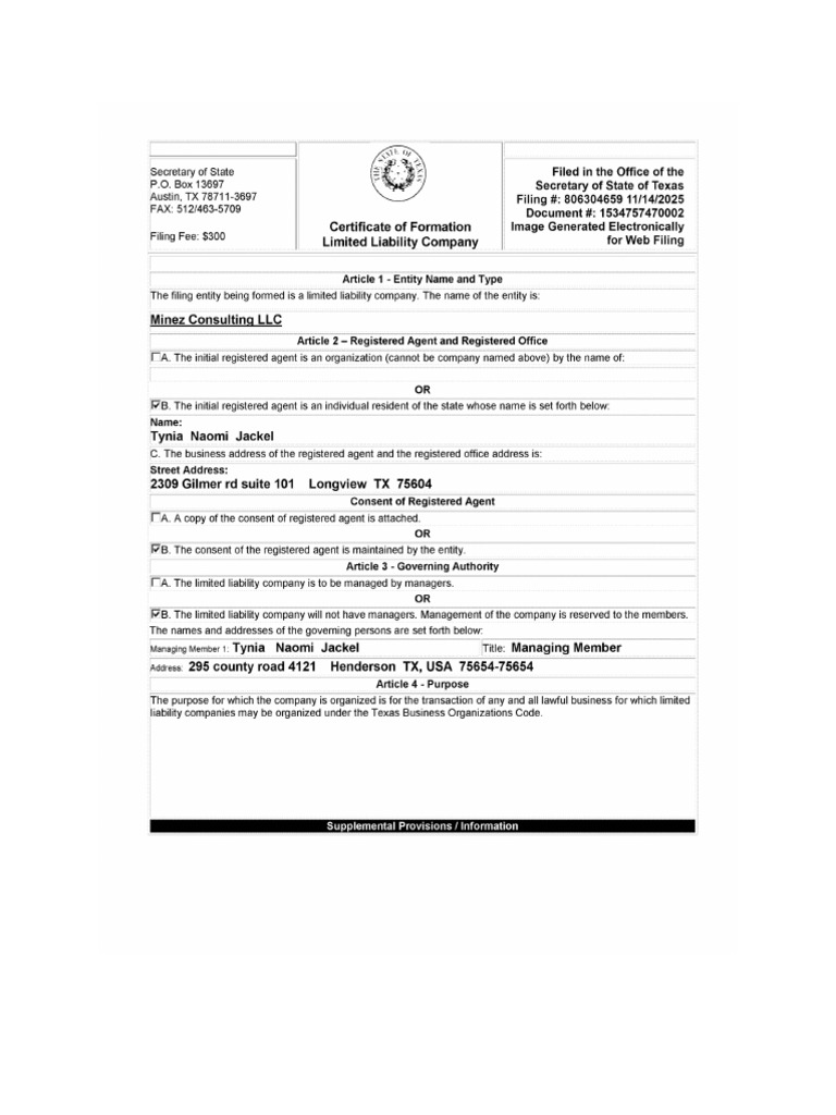 Formation Paperwork | PDF