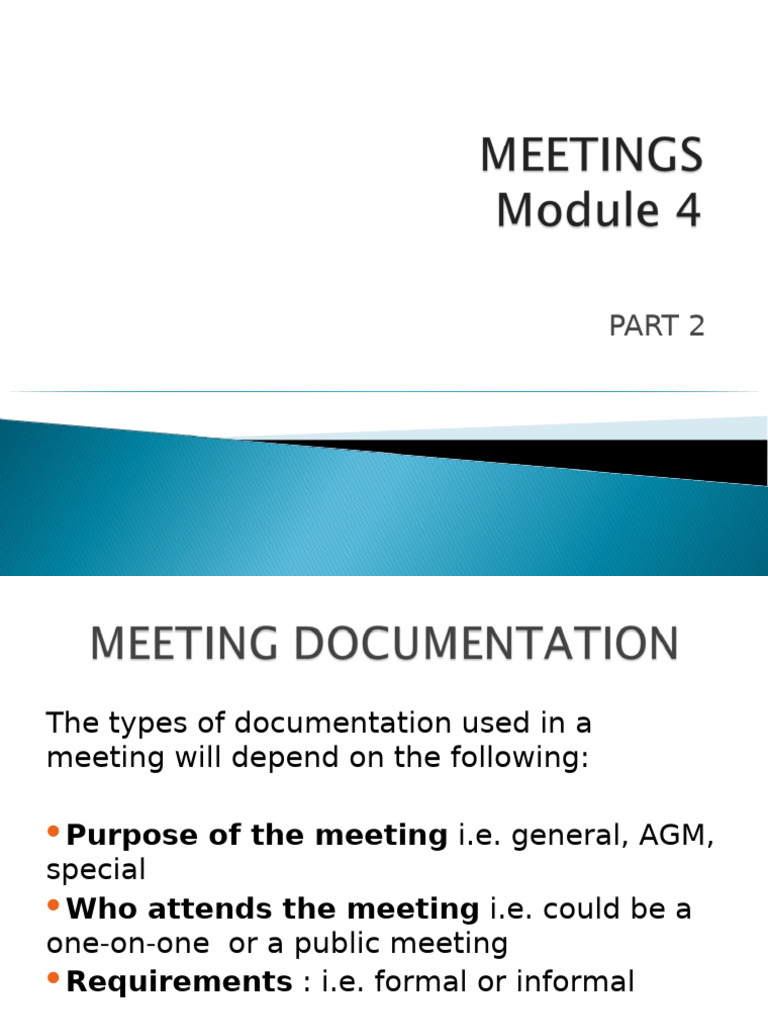 Meeting Documentation Essentials Guide | PDF
