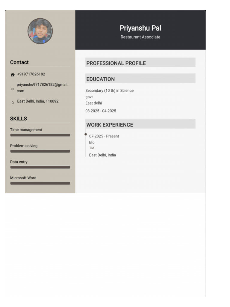 Priyanshu CV | PDF