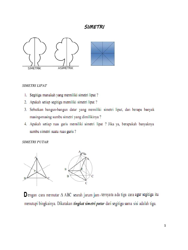 Bahan Diskusi Simetri
