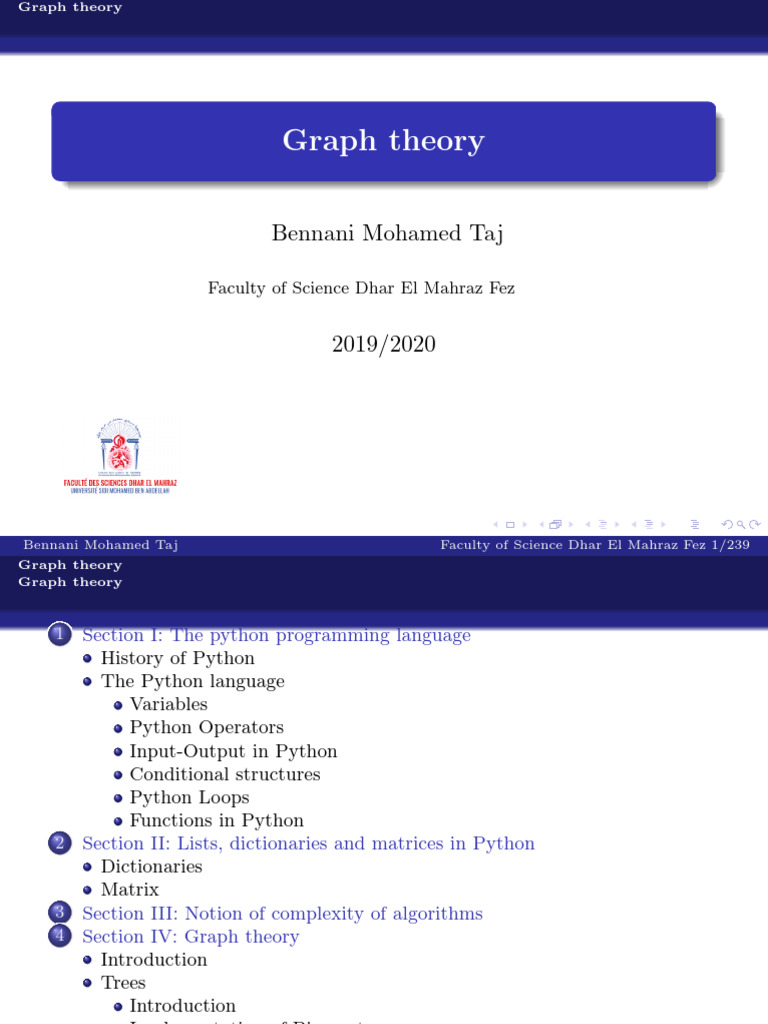 Python Programming and Graph Theory Guide | PDF | Control Flow ...