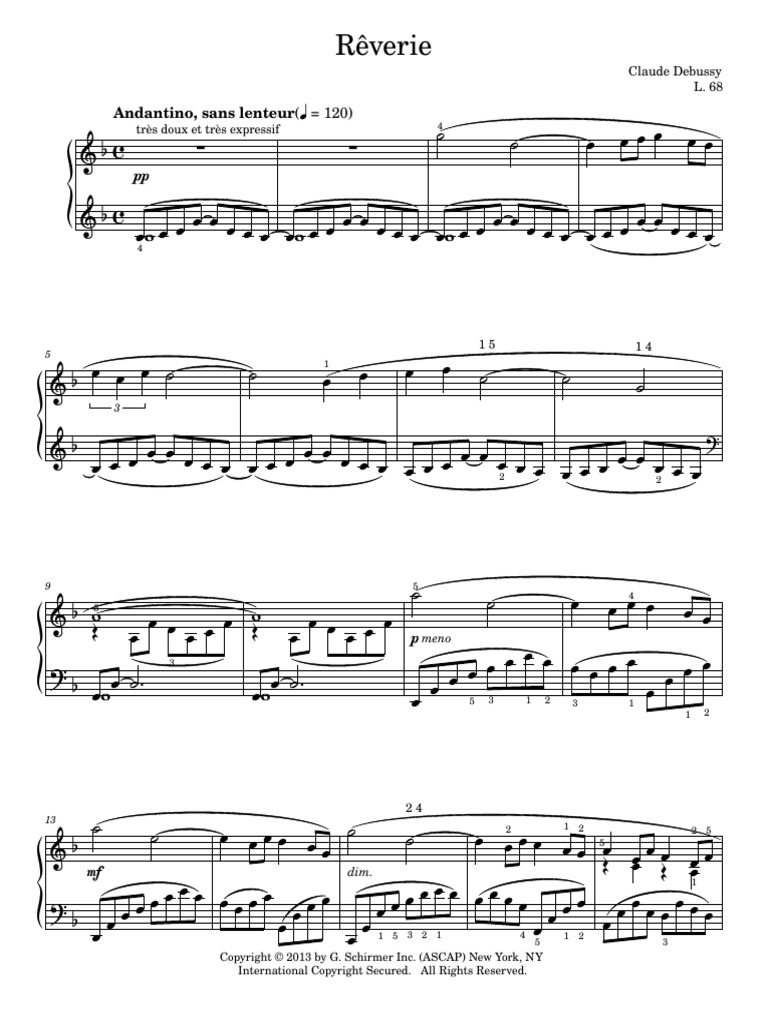 Debussy's Rêverie: Musical Analysis | PDF
