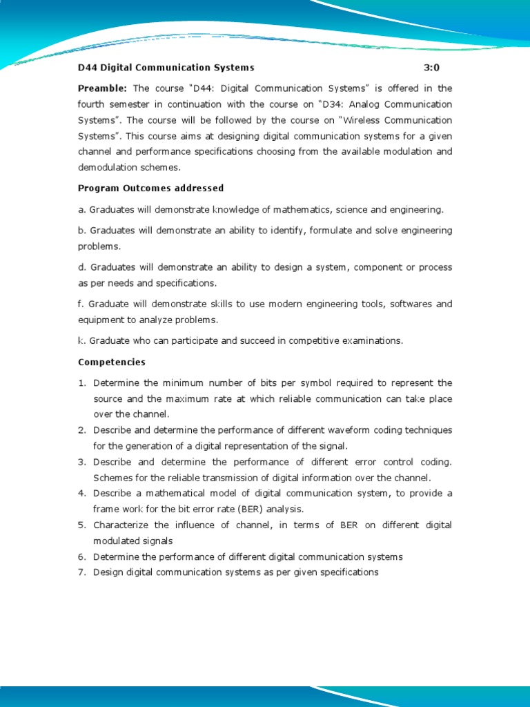Digital Communication Systems Overview | PDF | Modulation | Forward ...