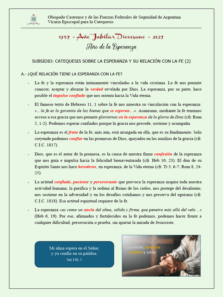 Fe y Esperanza en la Vida Cristiana | PDF | Fe | Vida eterna (cristianismo)