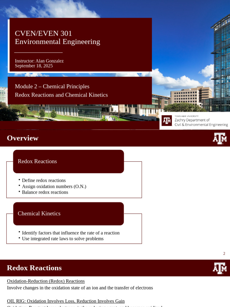 Redox Reactions & Chemical Kinetics Guide | PDF | Redox | Reaction Rate