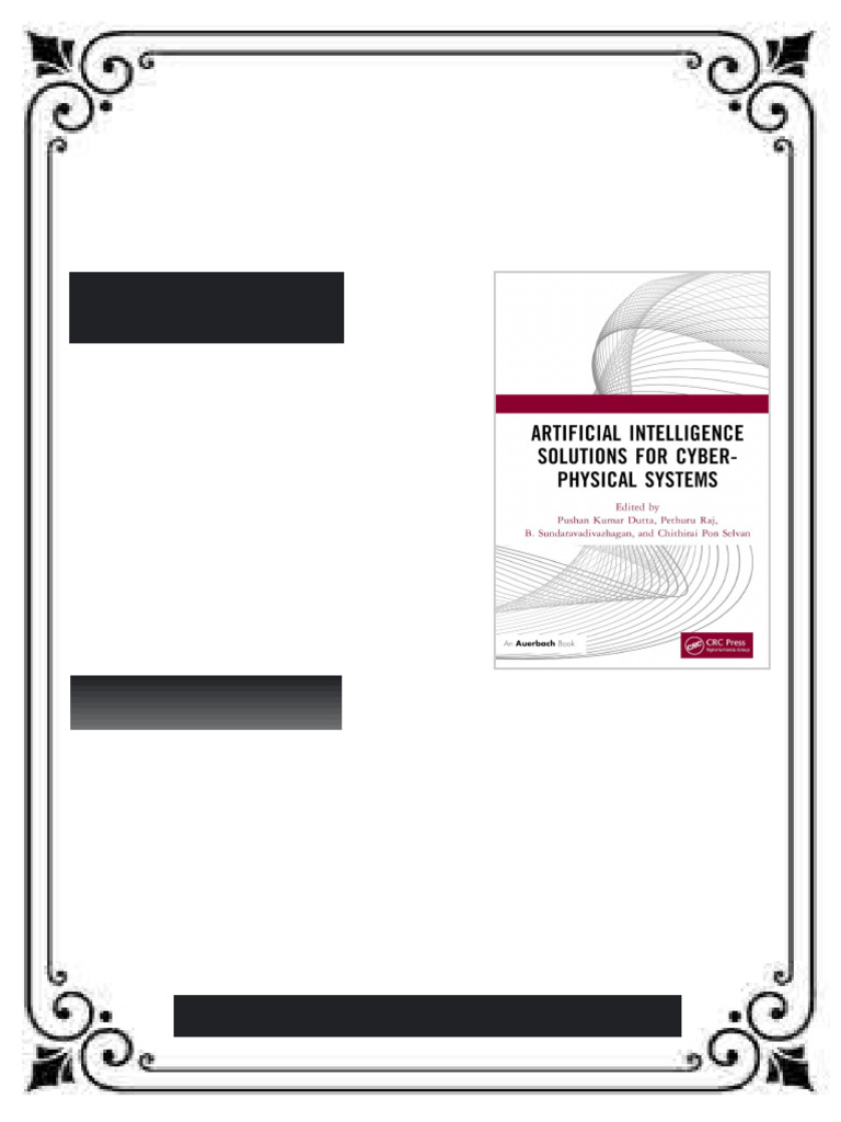 Artificial Intelligence Solutions For Cyber physical Systems 1st ...