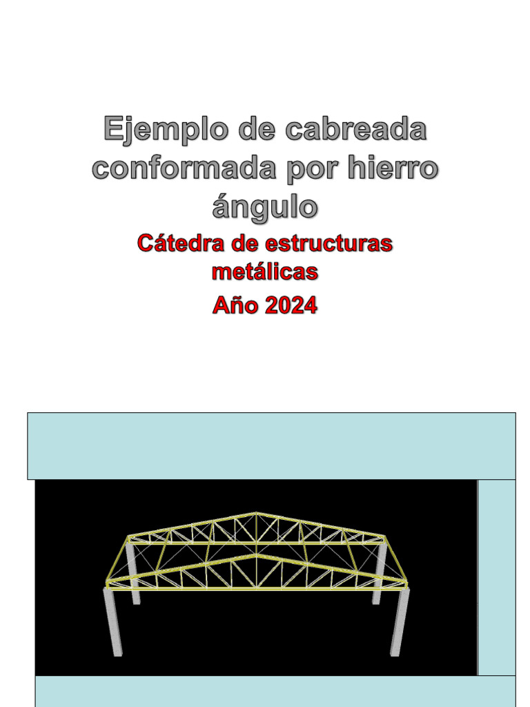 Ejemplo de Cabreada Metálica 2024 | PDF | Ingeniero civil | Ciencia de ...