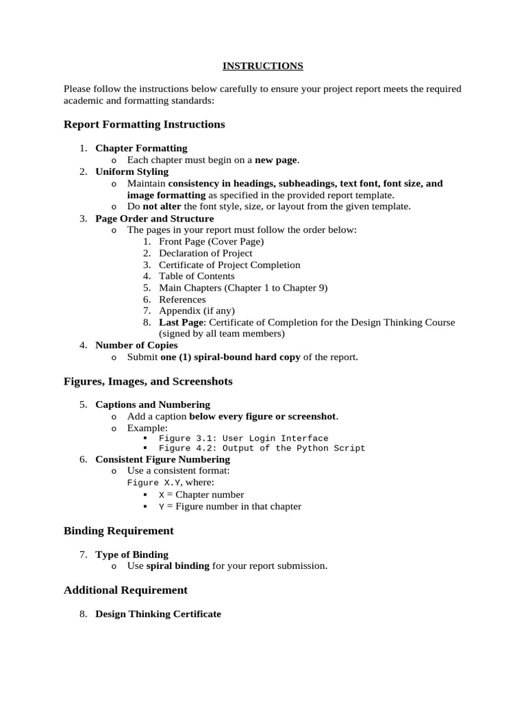 Project Report Formatting Guidelines | PDF