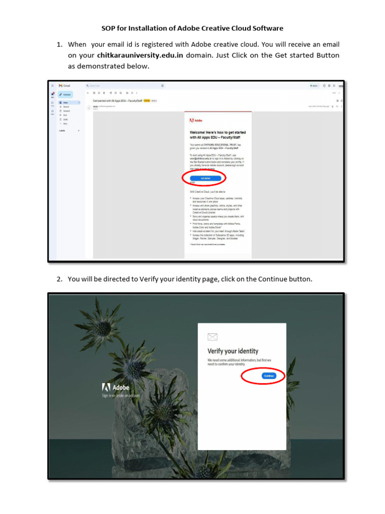 Adobe Creative Cloud Installation SOP | PDF