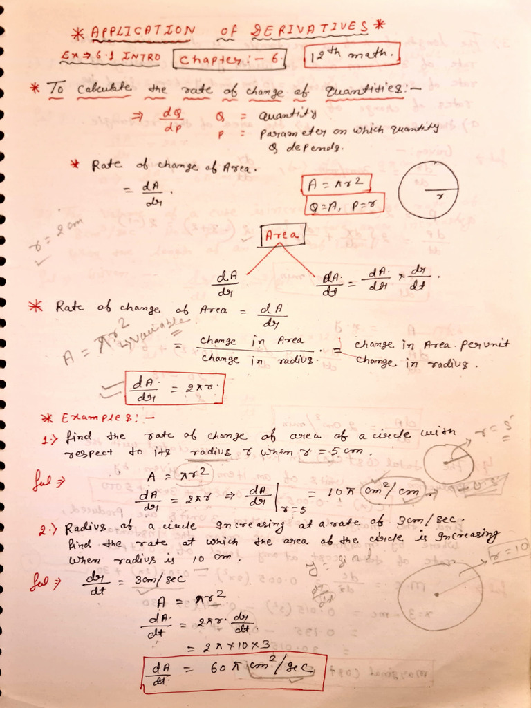 12th math A.O.D NOTES | PDF