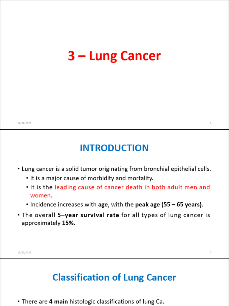 Lung Cancer Overview and Treatment Guide | PDF | Lung Cancer | Cancer