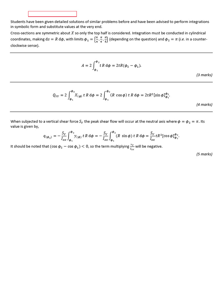 AENG21200_StM2_2122_Exam_Solution_Q1 | PDF | Mechanics | Classical ...