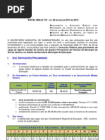 Edital Auxiliar de Creche 2012