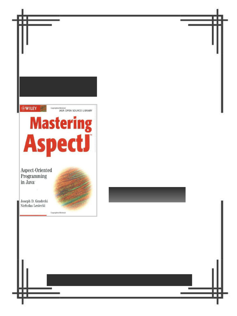 Mastering AspectJ Aspect Oriented Programming in Java 1st Edition ...