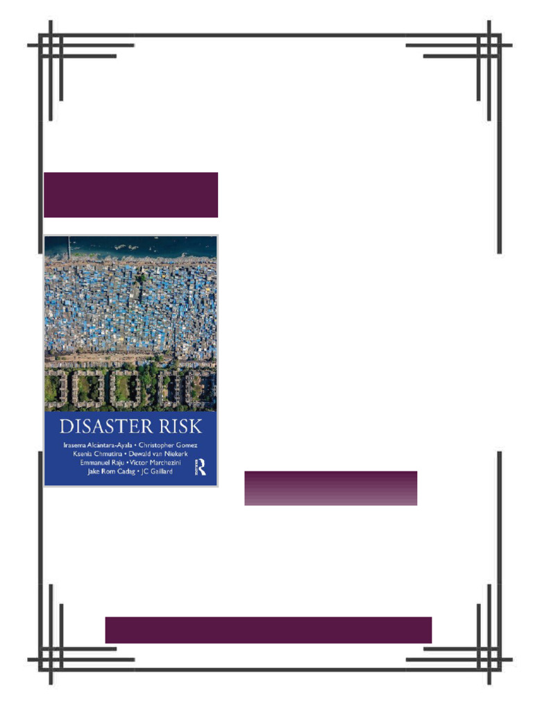 Disaster Risk 1st Edition Irasema Alcántara Ayala Christopher Gomez ...