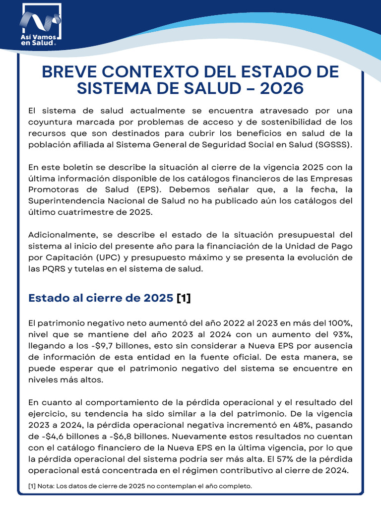 Crisis financiera del sistema de salud 2025 | PDF | Presupuesto ...